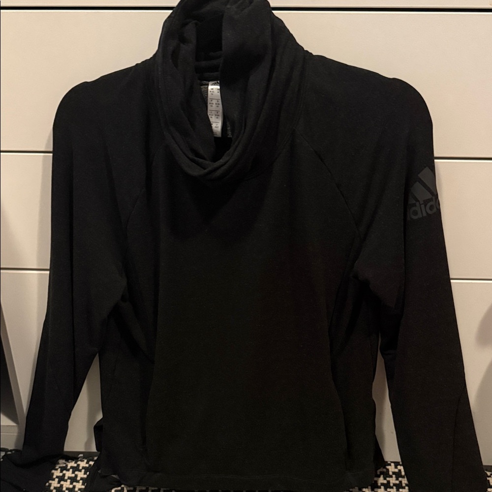adidas Black Funnel Neck Sweatshirt